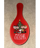 Peanuts SNOOPY &amp; The Gang Merry Christmas Tree Ceramic Red Kitchen Spoon... - $19.99