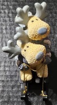 Sledding Reindeers Ornament Christmas Resin Cast Cornerstone Creations 5... - €8,41 EUR