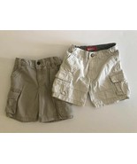 Gently Used boys toddler sz 12M shorts 2 pairs Khaki School Uniform carg... - $8.81