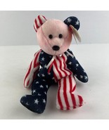Spangle the Bear – Pink Face Beanie Baby USA! USA! Elections Have Conseq... - £11.67 GBP