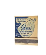 Vintage Matchbook Ivar’s Acres of Clams &amp; Captain’s Table Seattle Restau... - €10,07 EUR