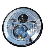 7&quot; Motorcycle Chrome Projector Octane LED Light Bulb Headlight Bucket As... - $69.95
