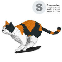 Calico Cat Sculptures (JEKCA Lego Brick) DIY Kit - $85.00