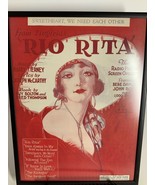 Framed Art Vintage Sheet Music from Ziegfield&#39;s RIO RITA staring Bebe Da... - $557.75 MXN