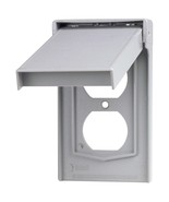 Leviton 4978-GY 1-Gang Duplex Device Wallplate Cover, Weather-Resistant,... - $14.99