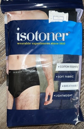 Isotoner ~ 4-Pair Mens Basic Brief Underwear Cotton Blend Breathable (C)... - $24.74
