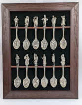 Franklin Mint Hans Christian Anderson Fairy Tale Spoon Collection w Display 1980 - $79.99