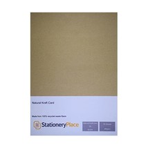 Stationery Place Thick - Brown Recycled Natural Kraft Card - A4 280 GSM ... - $35.70 CAD
