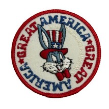 Bugs Bunny Patch Great American Round Patch Vintage 70&#39;s 3&quot; Political - £14.16 GBP