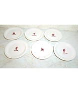 William Sonoma Christmas Hot Drinks 6.5&quot; Dessert Plates Never Used Set Of 6 - $23.31 CAD