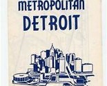 AAA Visitors Map of Metropolitan Detroit Michigan 1969 - £14.01 GBP