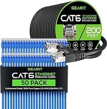 GearIT 50Pack 2ft Cat6 Ethernet Cable &amp; 200ft Cat6 Cable - $270.99