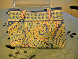 Vera Bradley  Blue Capri Sherry Large Handbag/Tote - £17.17 GBP