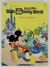 VTG Disney&#39;s  A Visit to Walt Disney World Whitman Coloring Book 1971 Mickey  - $11.71
