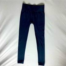 Navy Blue Dress Legging Pants Women’s M/L Pull On Elastic WaistBand Trousers HUE - £18.92 GBP