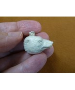 j-bear-27 white Polar ice 3D BEAR head PENDANT NECKLACE water buffalo ma... - $532.69 MXN