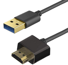 USB to HDMI Cable, USB 2.0 Male to HDMI Male Charger Cable Splitter Adapter - £9.12 GBP