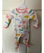 Carter&#39;s Girl&#39;s Cotton Ivory Animal Print Zippered Front NB *NEW* ff1 - $13.66 CAD