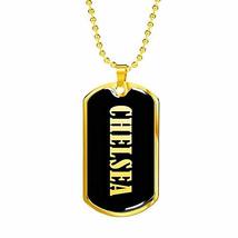 Unique Gifts Store Chelsea v02-18k Gold Finished Luxury Dog Tag Necklace Persona - £39.29 GBP