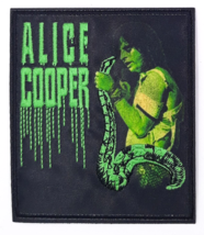 Alice Cooper Constrictor Iron On Sew On Woven Patch 2 7/8&quot; x 3 3/8&quot; - £5.49 GBP