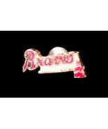  Vintage 1989 MLB Atlanta Braves Baseball Hat Lapel Jacket Pin Pinback - $9.89