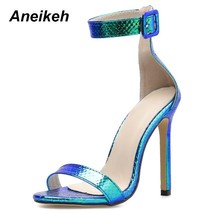 Aneikeh 2021 Summer New Ladies Sandals Casual Fashion Snake Fish Mouth Bag With  - £37.87 GBP