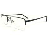Charmant Eyeglasses Frames CH11441 BK Black Gray Half Rim Frames 54-18-140 - $23.16