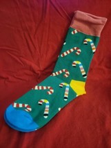 Sockfoolery Multi Colored Candy Cane Crew Socks - New in package - £9.50 GBP