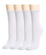 sockfun Women&#39;s Ruffle Socks 80% Cotton White 4 Pack - Size M - €3,00 EUR