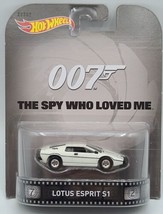 Hot Wheels Retro Entertainment Bond 007 The Spy Who Loved Me Lotus Esprit S1 - £9.73 GBP