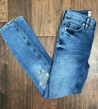 Free People Jeans Size 25 Distressed Skinny Slim Medium Wash #61855-1651... - $19.79