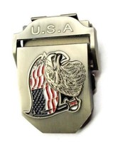 American Flag Eagle U.S.A Proud Patriotic Iquan Xinqu Gold Tone Belt Buckle - £38.91 GBP