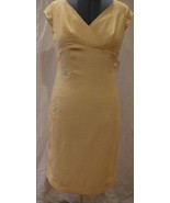 Jonathan Martin Butter Cream Dress Fully Lined Embroidered &amp; Rhinestones... - $564.31 MXN