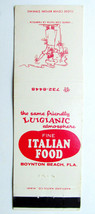 Luigi&#39;s Spaghetti House - Boynton Beach, Florida Restaurant 20FS Matchbook Cover - £1.37 GBP