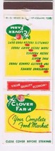Matchbook Cover Clover Farms Your Complete Food Market  - £0.76 GBP