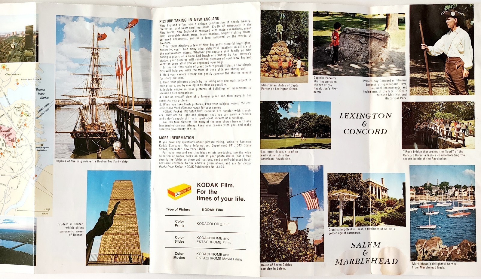 1975 Picture Taking In New England Brochure Map Landmarks Vintage Towns E8P Item image 4