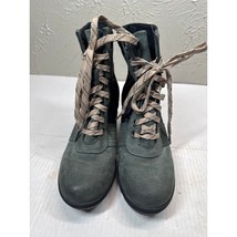 Sorel Lexie Wedge Womens Boots Dark Slate Quilted Leather Winter Outdoor... - $932.02 MXN