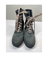 Sorel Lexie Wedge Womens Boots Dark Slate Quilted Leather Winter Outdoor... - $932.02 MXN