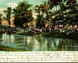Raphael Tuck Concert Day Belle Isle Park Detroit MI 1909 UDB Postcard - $3.91