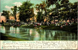 Raphael Tuck Concert Day Belle Isle Park Detroit MI 1909 UDB Postcard - £3.07 GBP