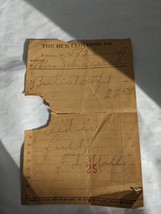 1917 The Hub Clothing Co Mrs Jab Quick Burial Outfit Receipt - $79.19