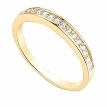 SwaraEcom Women 1.00 Ct Cubic Zirconia CZ 14K Yellow Gold Plated Ring Wedding En - £44.01 GBP