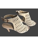 Womens REBA High heels sling back size 6 HADDIEE CREAM IVORY Laser Cut S... - $33.85 CAD