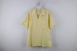 Vintage 60s 70s Rockabilly Mens 16 ML Sheer Looped Collar Camp Button Shirt USA - $89.05