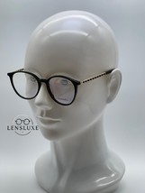 New Chanel CH3412 c.610 Round Eyeglasses - Black &amp; Transparent Gold Frame - $199.50