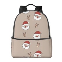 A Pattern Of Santa Claus And Reindeer Backpack - £29.27 GBP