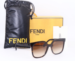 New Fendi FE40007I 52F Dark HAVANA/BROWN Gradient Lens Authentc Sunglasses 55-19 - £159.42 GBP