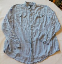 American Rag Men&#39;s Long Sleeve Button Up Shirt Size L large Blue GUC Pre... - £14.14 GBP