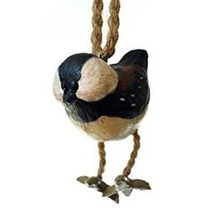 Chickadee Bird Dangly Feet Hanging Resin Ornament Hand-Painted NWT - £15.81 GBP