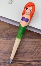Mermaid Wooden Pen Hand Carved Wood Ballpoint Hand Made Handcrafted V02 - £6.34 GBP